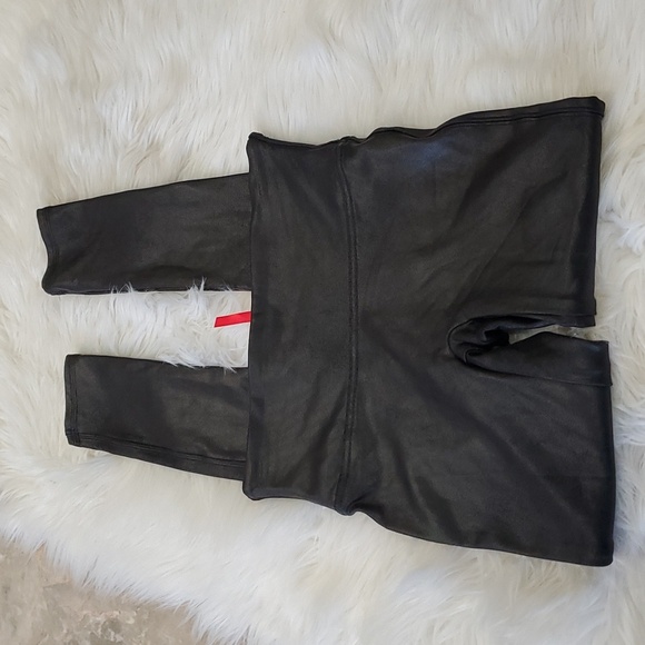 Spanx black faux leather leggings size S - Picture 7 of 13